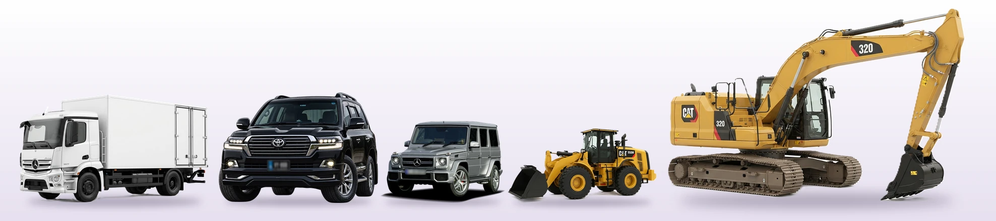 Truck, SUVs, wheel loader and excavator bought by AL HADAF