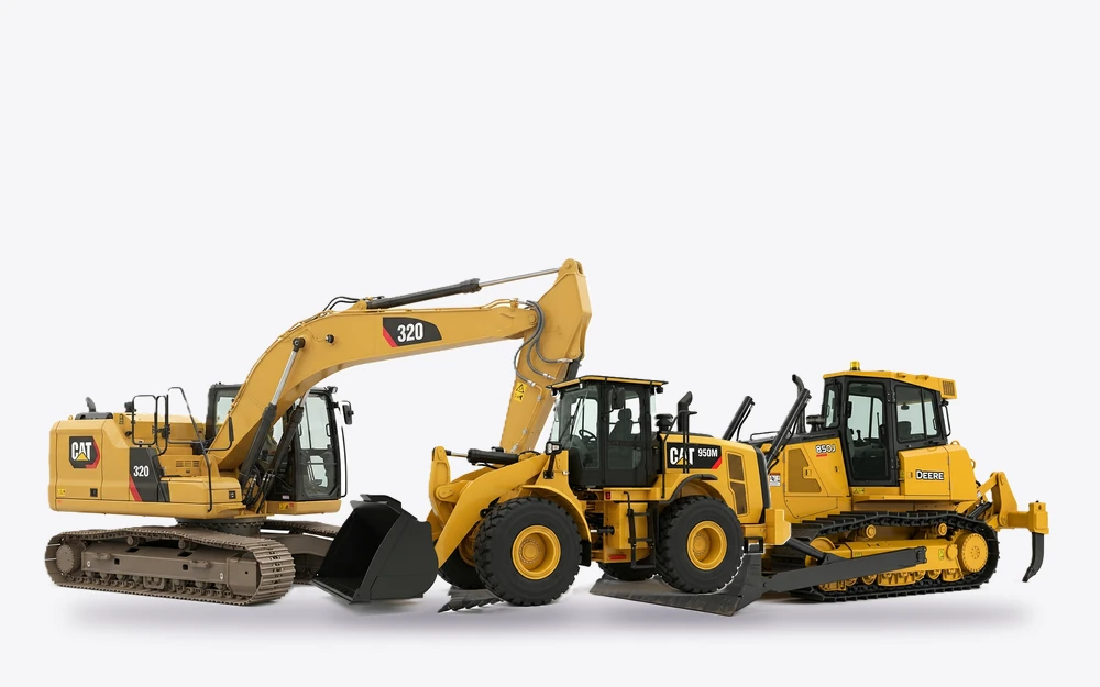 Yellow excavator